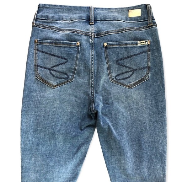 Seven7 Tummyless High Rise Distressed Skinny Jeans - Picture 4 of 6